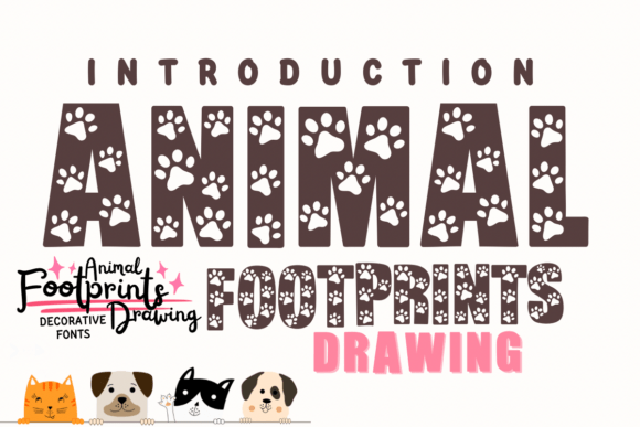 Animal Footprints Drawing: A Playful Font for Creative Campaigns