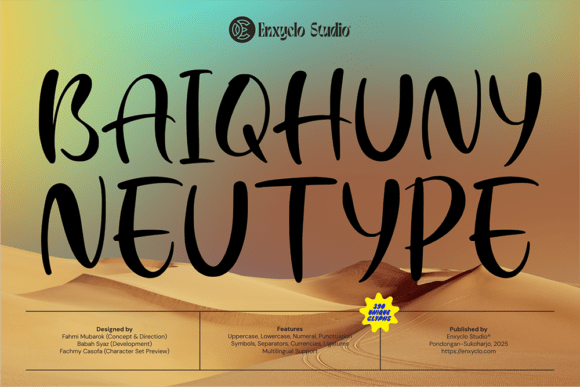 Baiqhuny: A Handwritten Font for Bold Branding