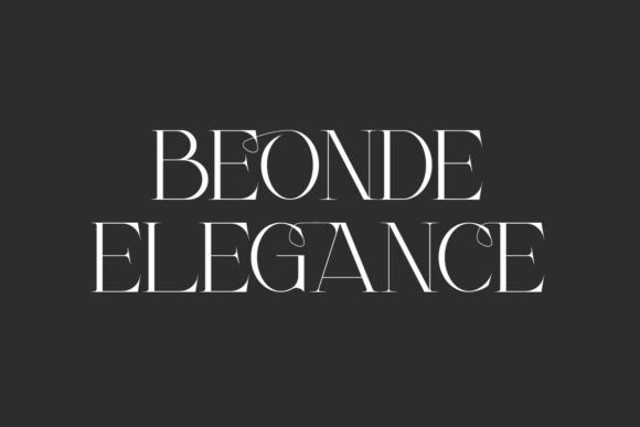 Beonde Elegance: A Refined Serif Font for Sophisticated Branding