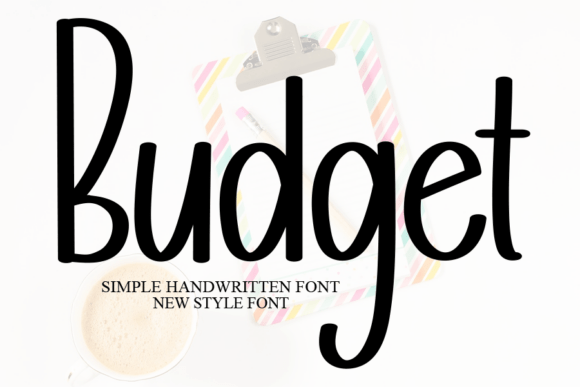 Budget Font for Handmade Creations and Romantic Designs