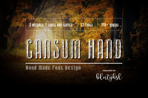 Cansum Hand: A Bold Sans Serif Font for Nature-Themed Design