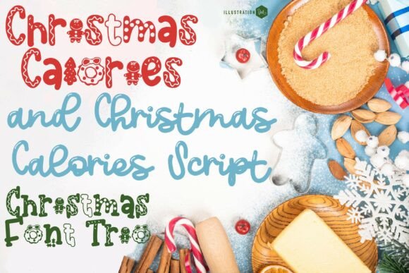 Christmas Calories Trio Font Review for Festive Editorial Design