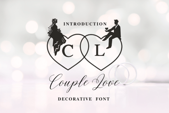 Couple Love Monogram Font for Romantic Design Projects