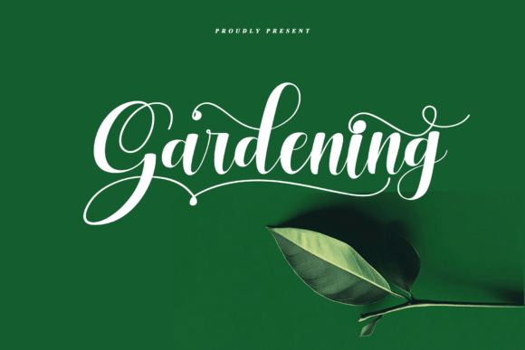 Gardening Font for Handmade Creations