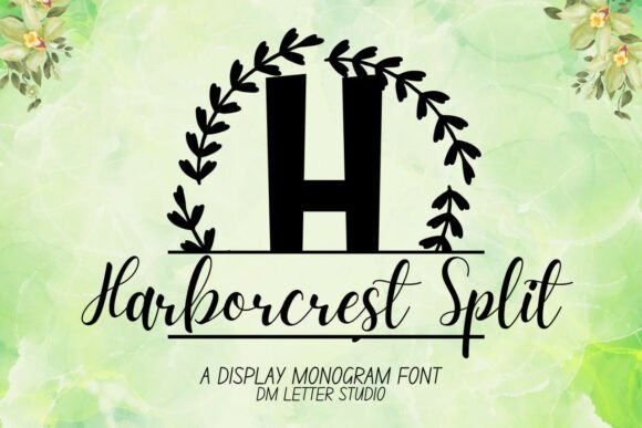 Harborcrest Split Monogram Font for Coastal Elegance