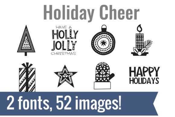 Holiday Cheer Dingbats: A Festive Font for Branding Projects
