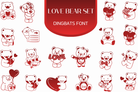 Love Bear Set: A Heartfelt Font for Editorial Design