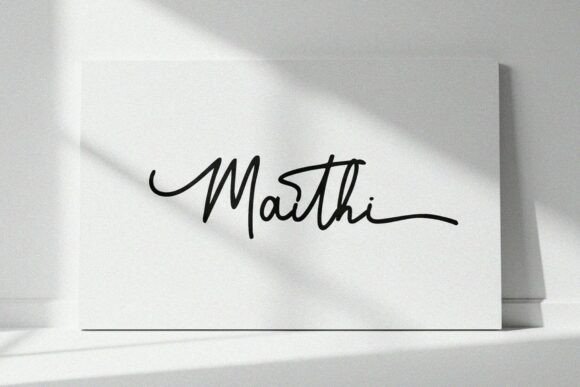 Maithi Monoline Script Font for Polished Branding