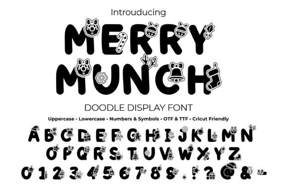 Merrymunch: A Playful Christmas Doodle Font for Festive Branding
