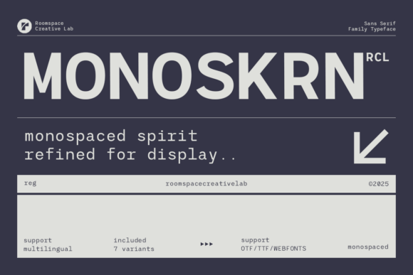 Monoskrn: A Modern Sans Serif Font for Professional Branding