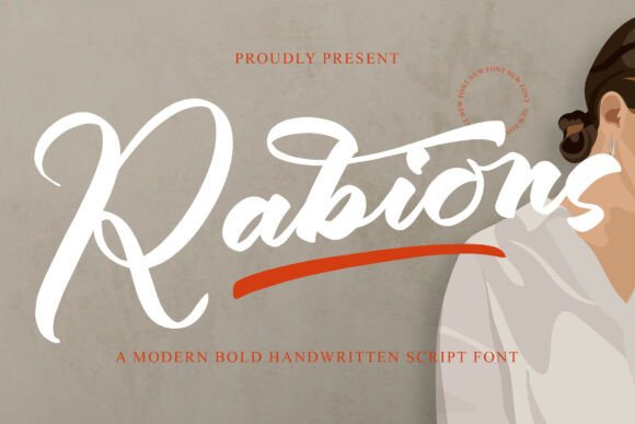 Rabions Script Font for Elegant Editorial Design