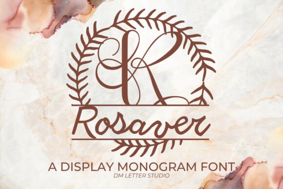 Rosaver Split Monogram for Elegant Web Typography