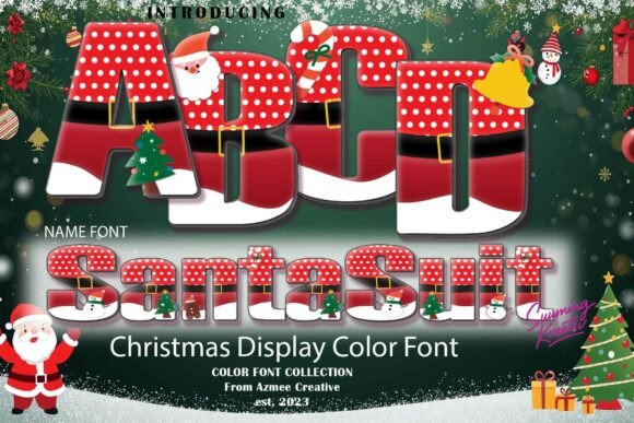 Santa Suit Font for Festive Handmade Creations