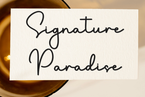 Signature Paradise – Modern Script Font for Handmade Creations