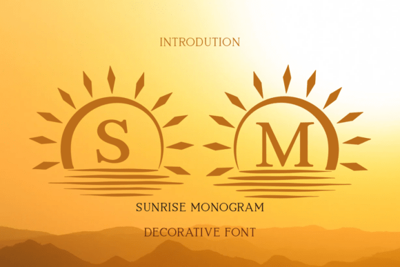 Sunrise Monogram for Web Design Projects