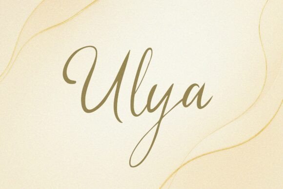 Ulya Font: Elegant Script for Creative Projects