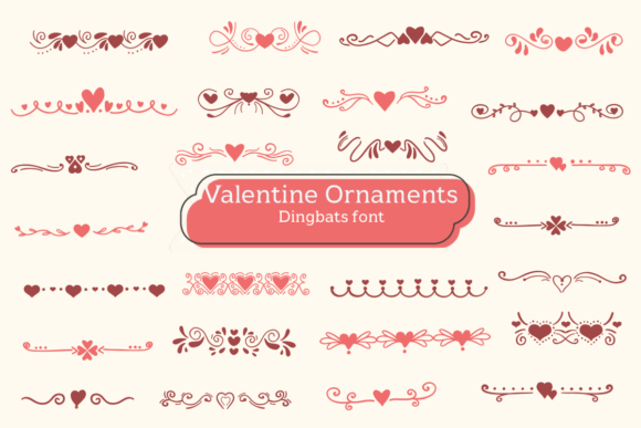 Valentine Ornaments Font for Romantic Branding