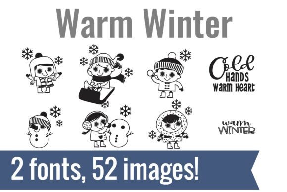 Warm Winter Dingbats Font Set for Cozy Seasonal Designs