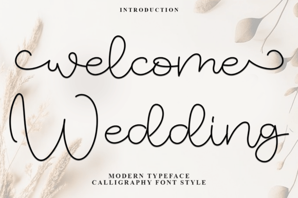 Welcome Wedding Font for Festive Branding Projects
