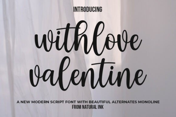 With Love Valentine Font for Business Branding